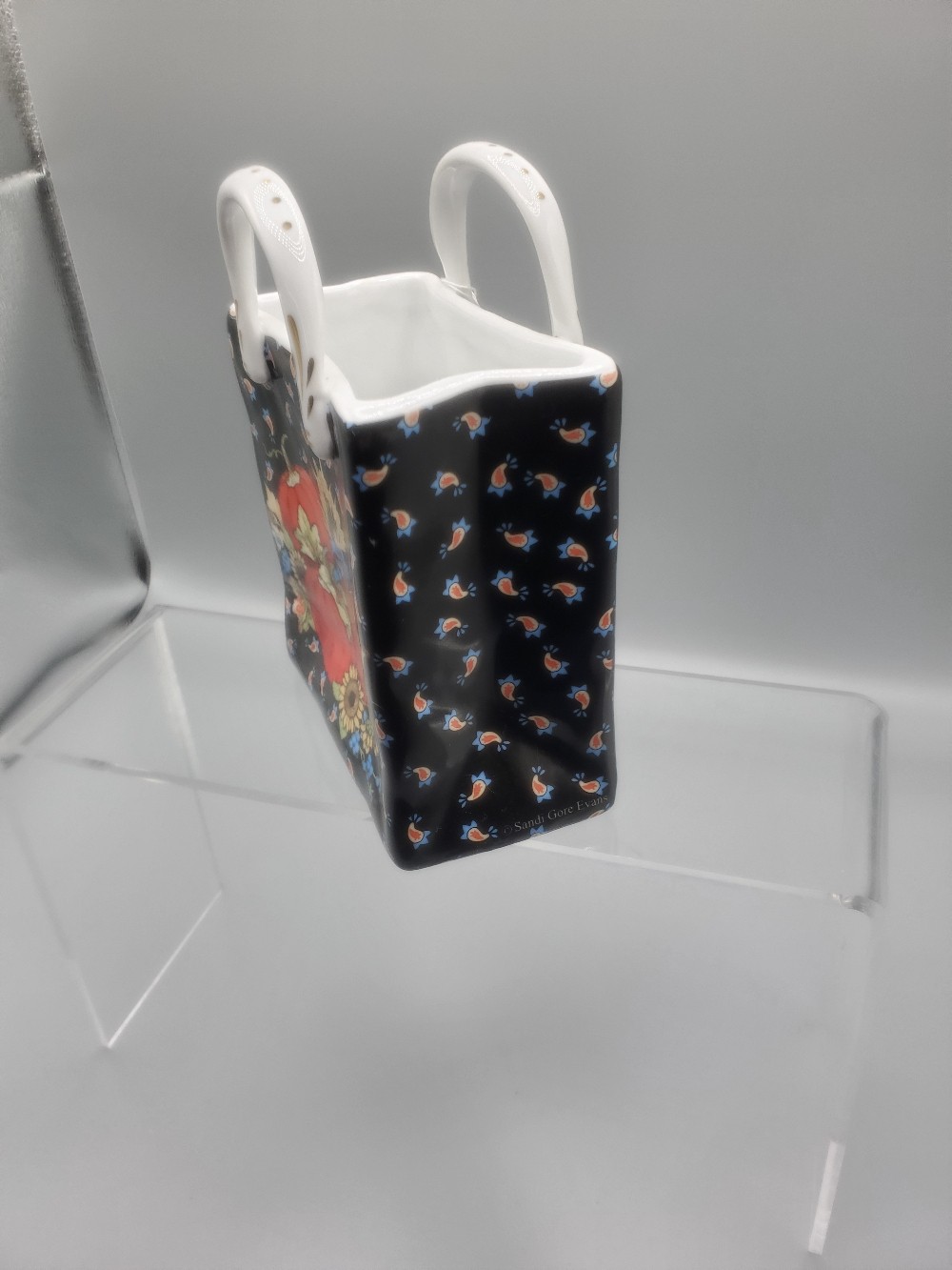 Sandi Gore Evans Art Fall Harvest Porcelain Gift Bag