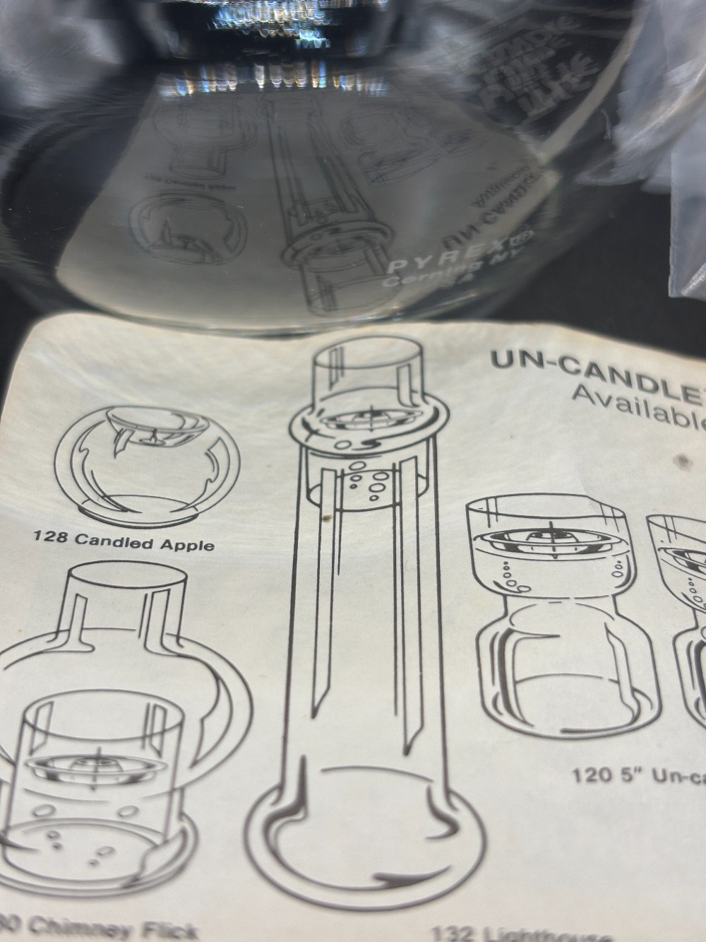 Candle The Un-Candle Apple by Corning Pyrex