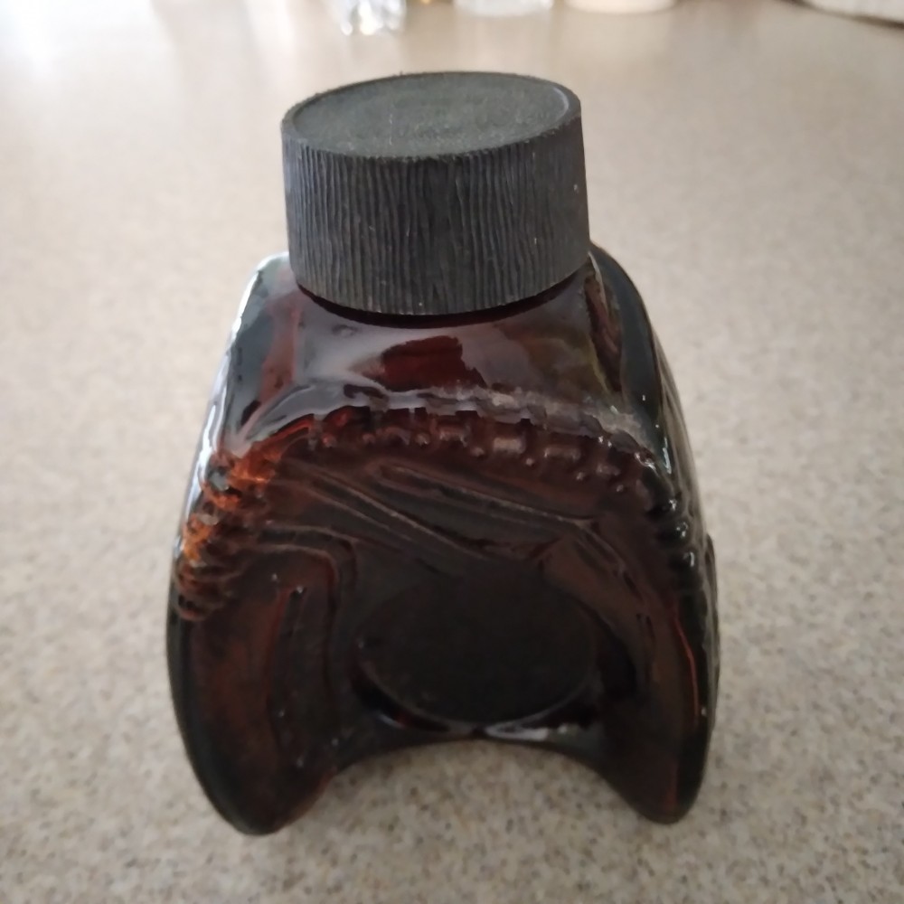 Avon Brown Glass Baseball Glove, Missing Ball