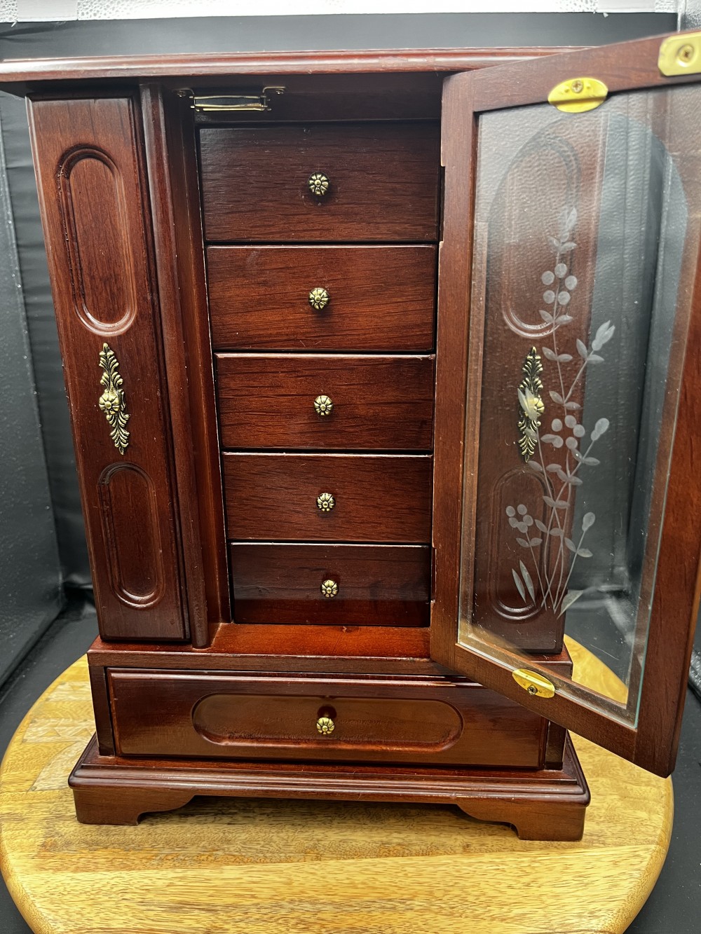 Vtg Double-sided Jewelry Armoire