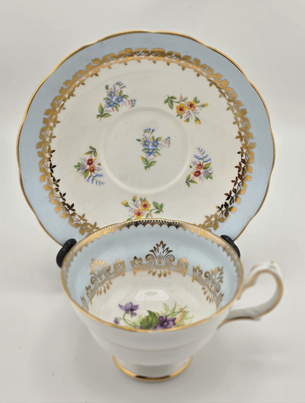 VTG 1950s Grosvenor Jackson Gosling Fine Bone Teacup Saucer