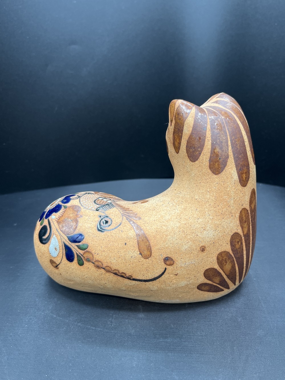 Vtg Mexican Tonala Pottery Cat
