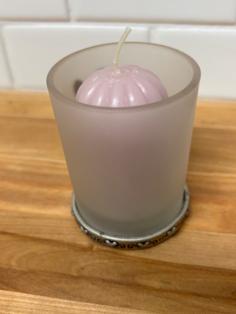 Votive Candle Holder Ganz Frosted Glass Angel 