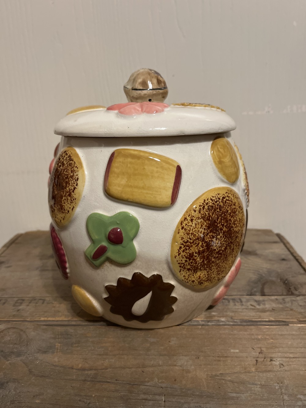 1950s Napco Cookies All Over jar - As Is