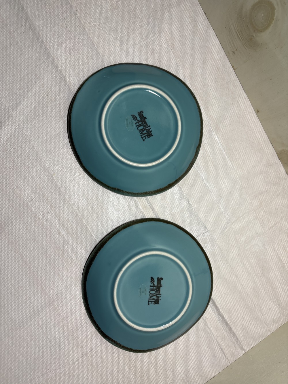 Southern Living At Home Tuscan Teal Tidbit Saucers ~6