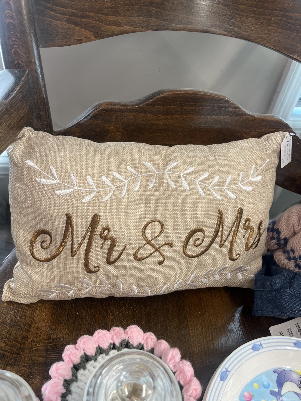 Decorative Mr. & Mrs. pillow