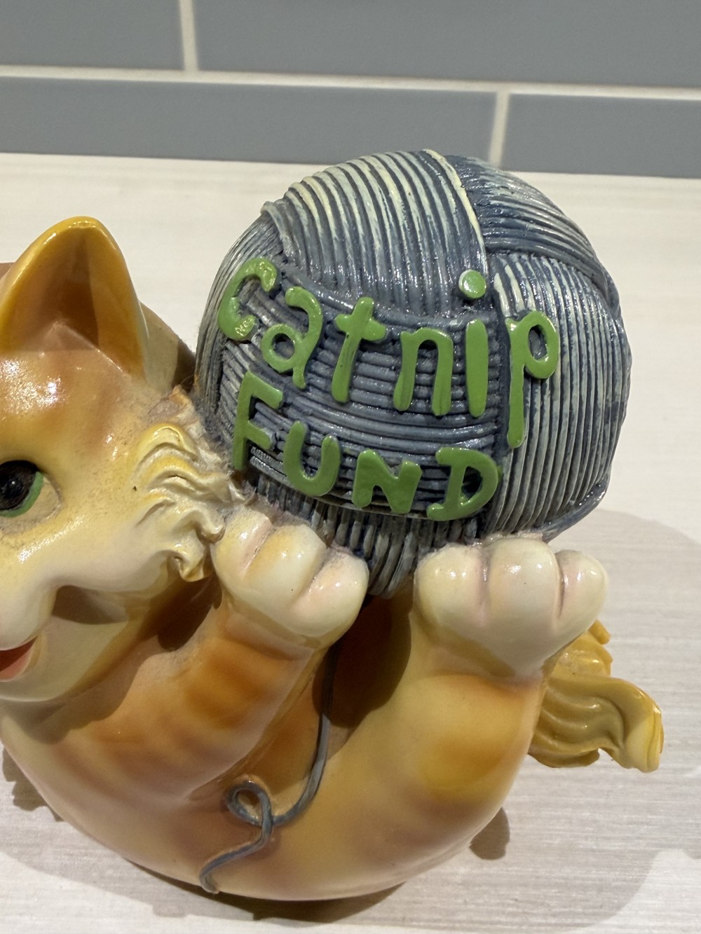 Vintage Catnip Fund Cat Coin Bank 5’