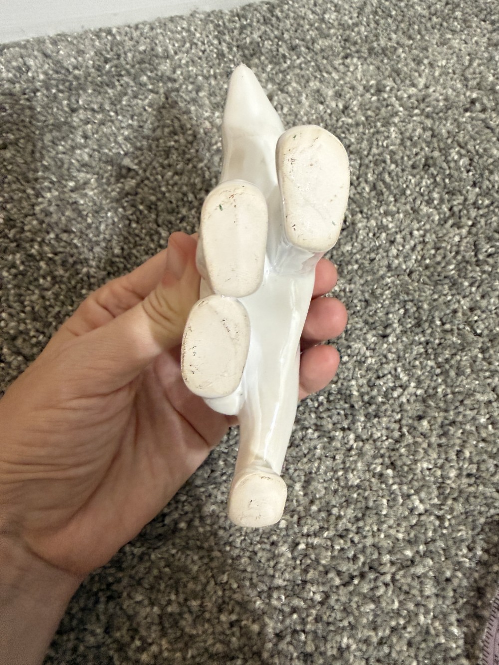 Porcelain polar bear planter