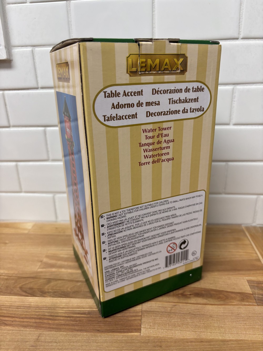 Water Tower Lemax Happy Holidays Christmas Village Table Accent 53211 Retired 2015