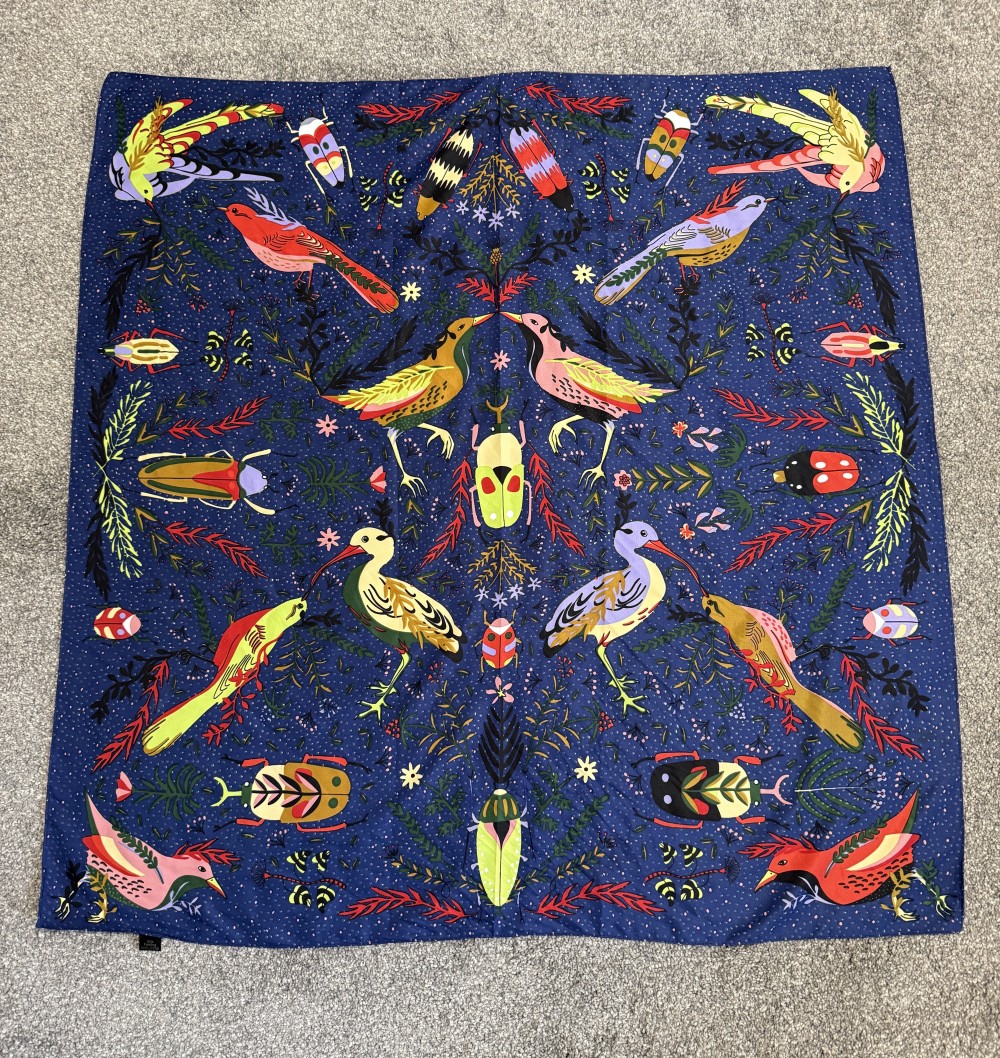 Birds and bugs scarf