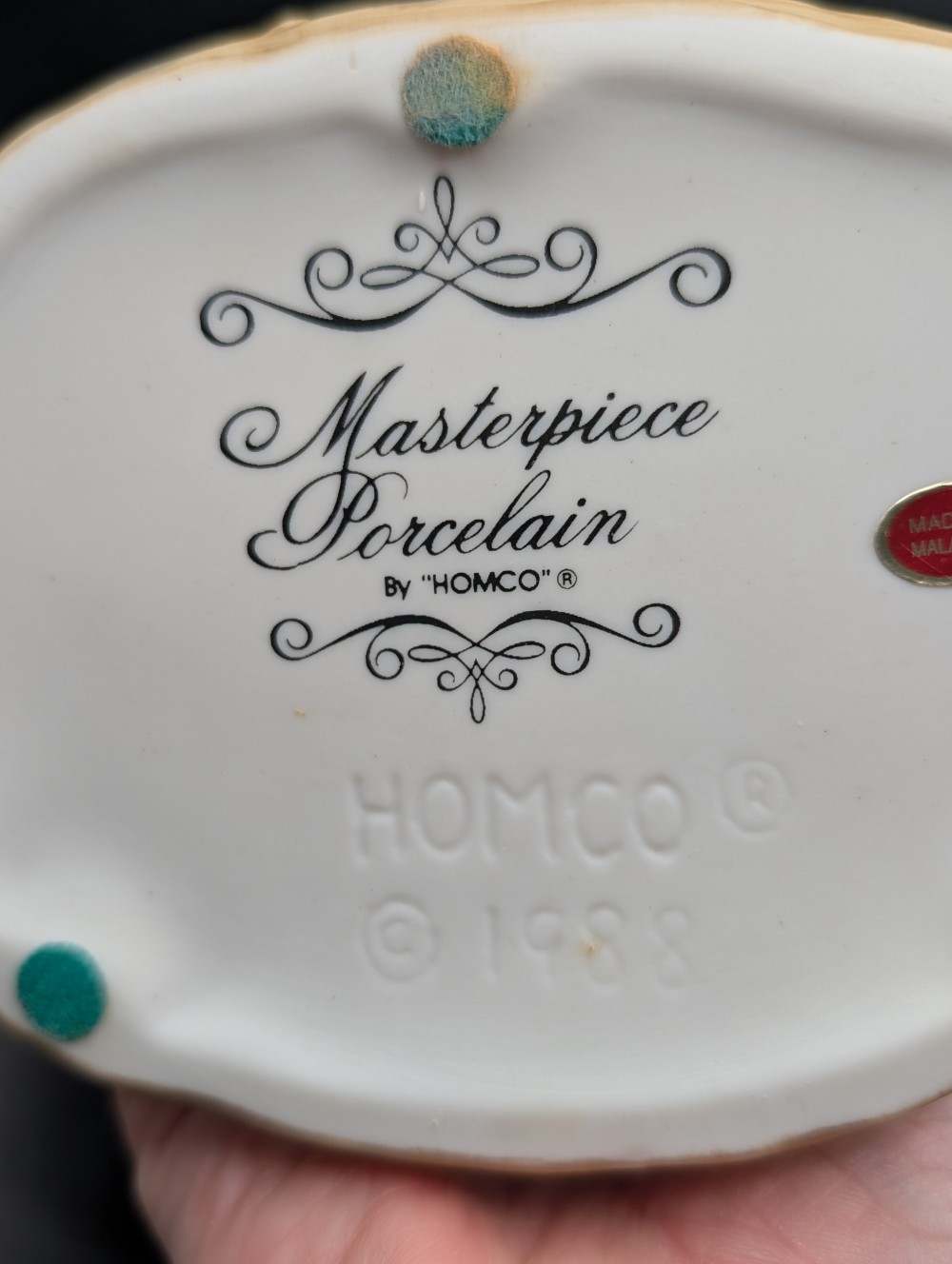 Homco porcelain panda mom and baby