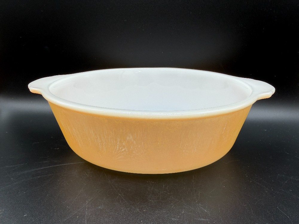 Fire King Peach Lustre Casserole Dish