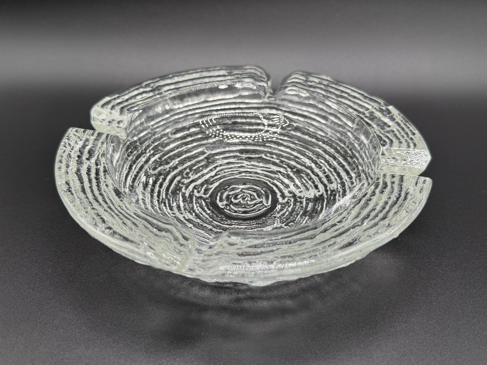 Vintage Iittala Finland Seita Glass Ashtray by Tapio Wirkkala