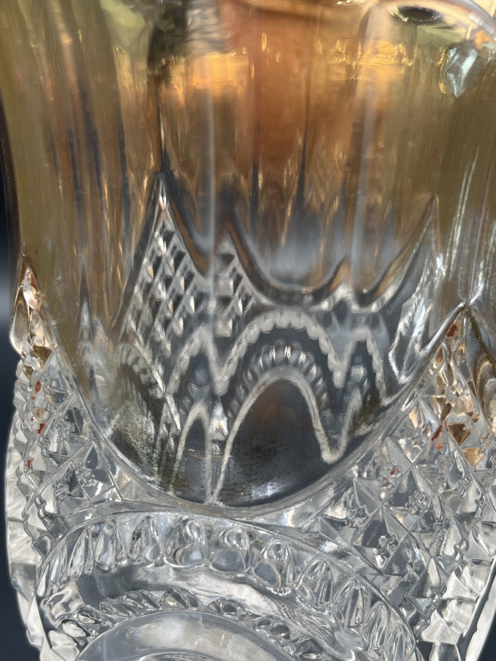 Set of EAPG crystal glasses/pitcher