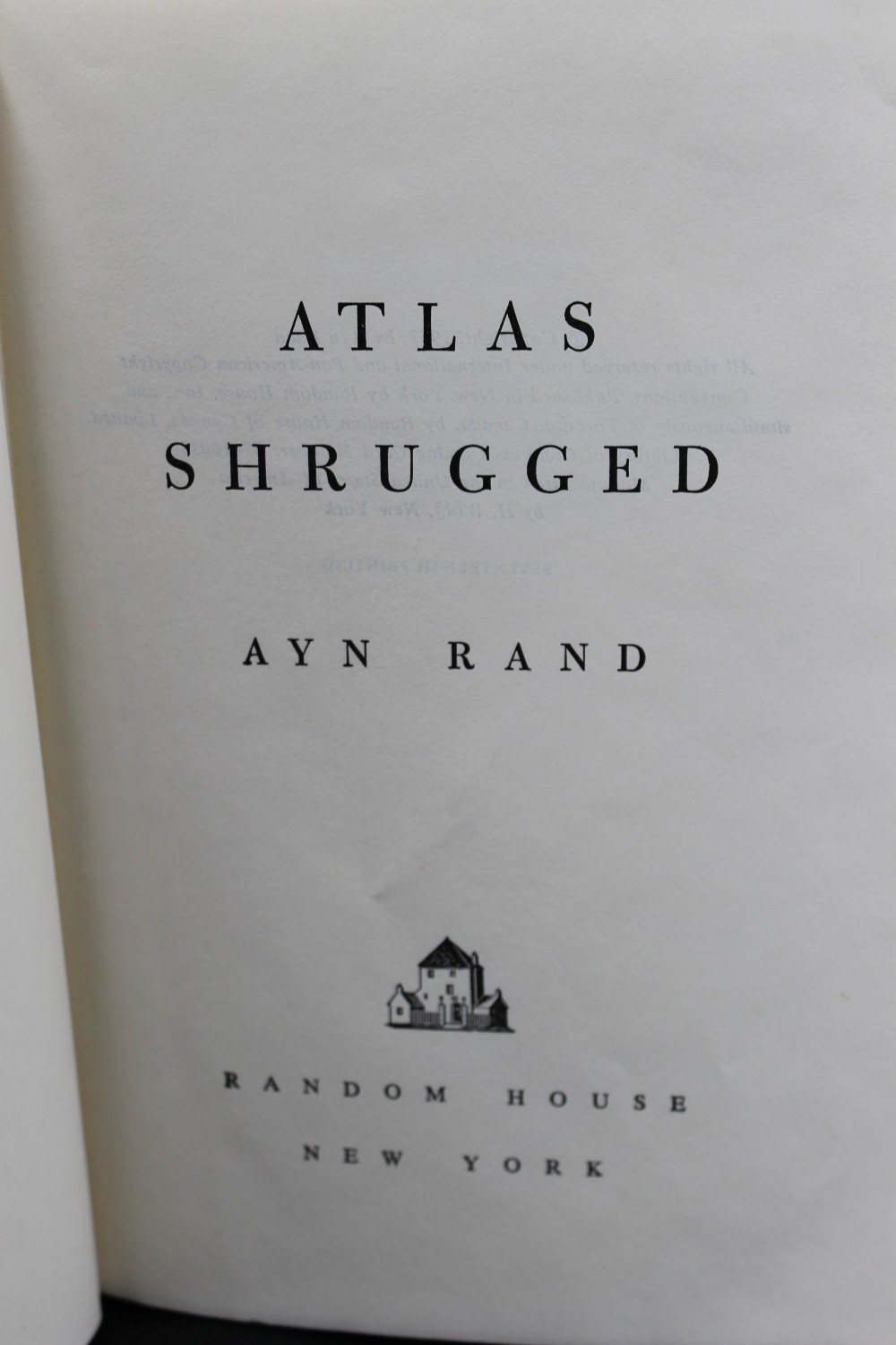 Vtg 1960s ATLAS SHRUGGED by Ann Rand