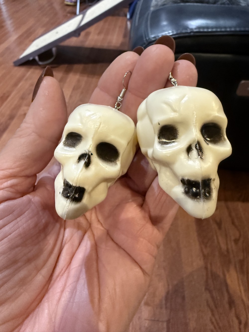 Earrings - Large Skulls 3D Plastic