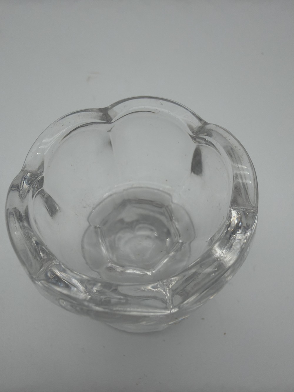 Vtg Pressed Glass Open Salt Cellar