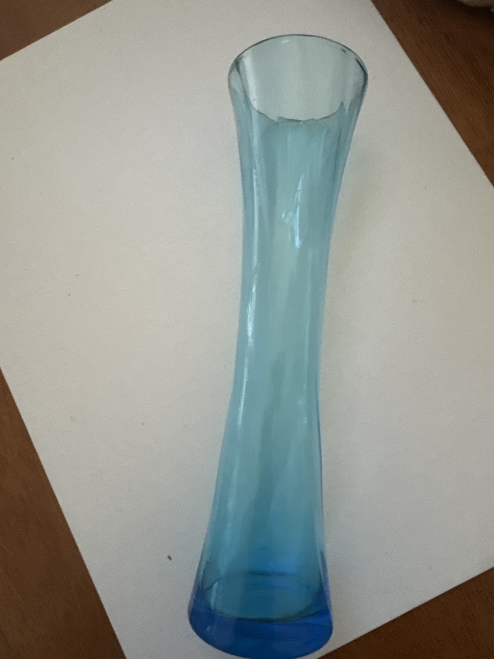 VINTAGE SWUNG VASE, TURQUOISE