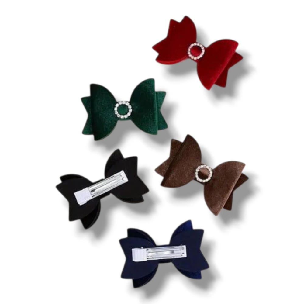 2pc Flocked Bows