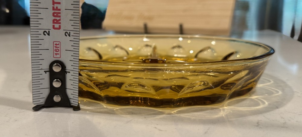 Mid-Century Hazel-Atlas Amber Glass Divided Relish Dish