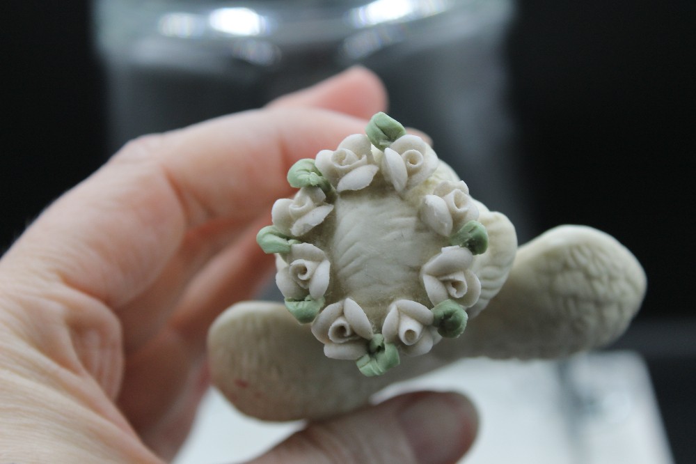 s/2 matte bisque sitting angel/cherub pot hugger