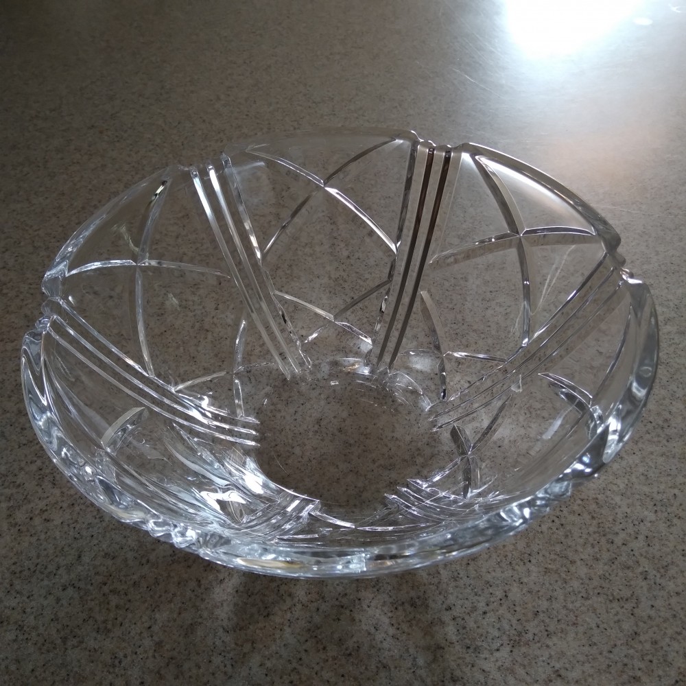 Cut Crystal Clear Glass Bowl