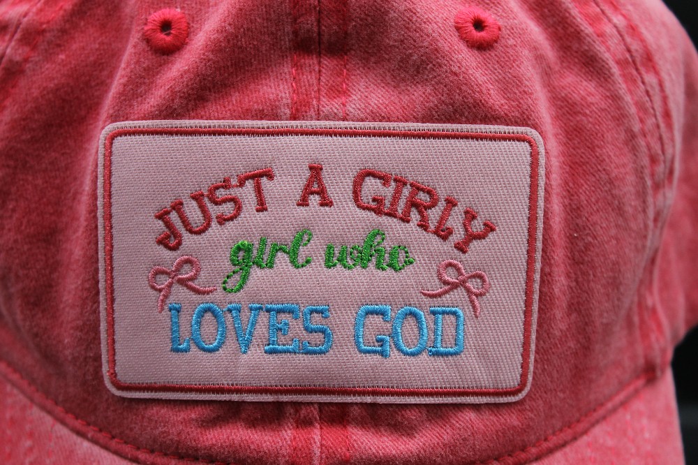 Hat, ash red, JUST A GIRLY GIRL WHO LOVES GOD