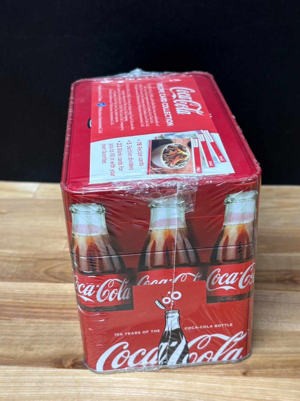 Coca Cola Recipe Card Collection Tin 2015 100 Years Bottle New Sealed