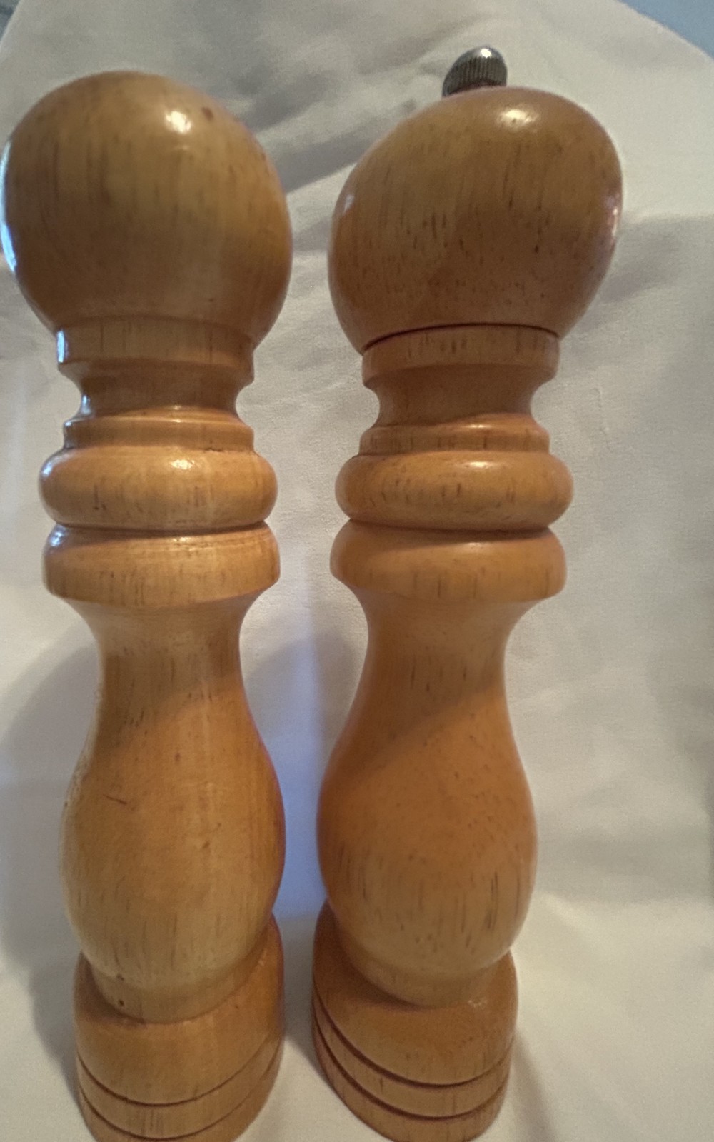 VTG Salt and Pepper Mill Set - Goodwood - Hand-Turned Wood - Made in Taiwan R.O.C. - 1970s-1980s