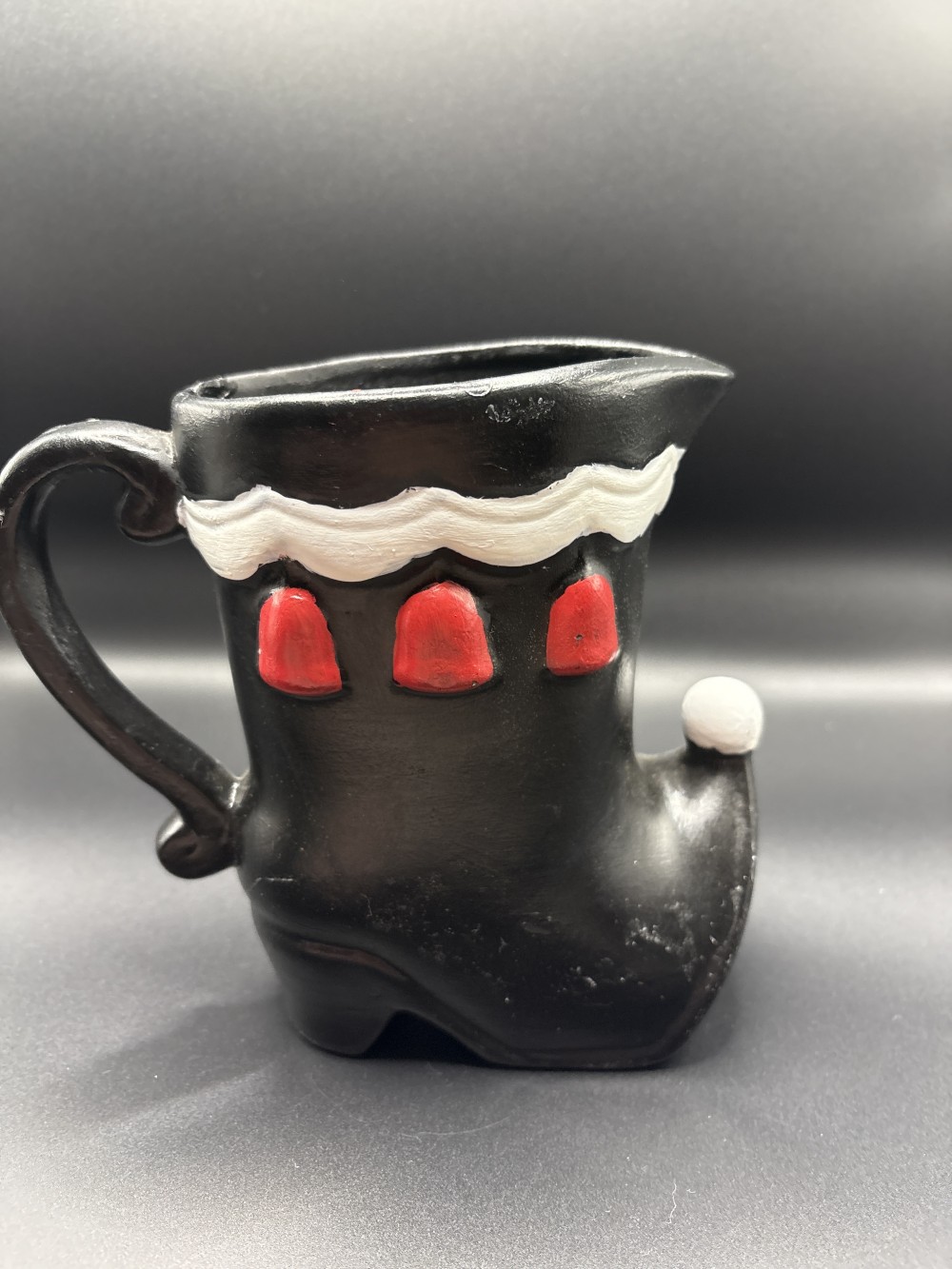 Santa Elf Boot Mug Handled Pitcher Vintage~6 in H x 5 in W