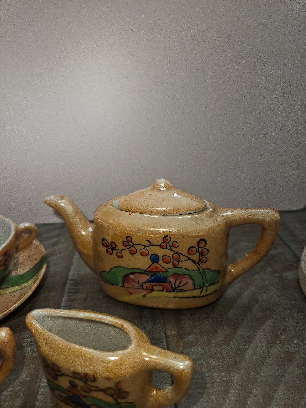 vintage miniature Japanese Lusterware tea set