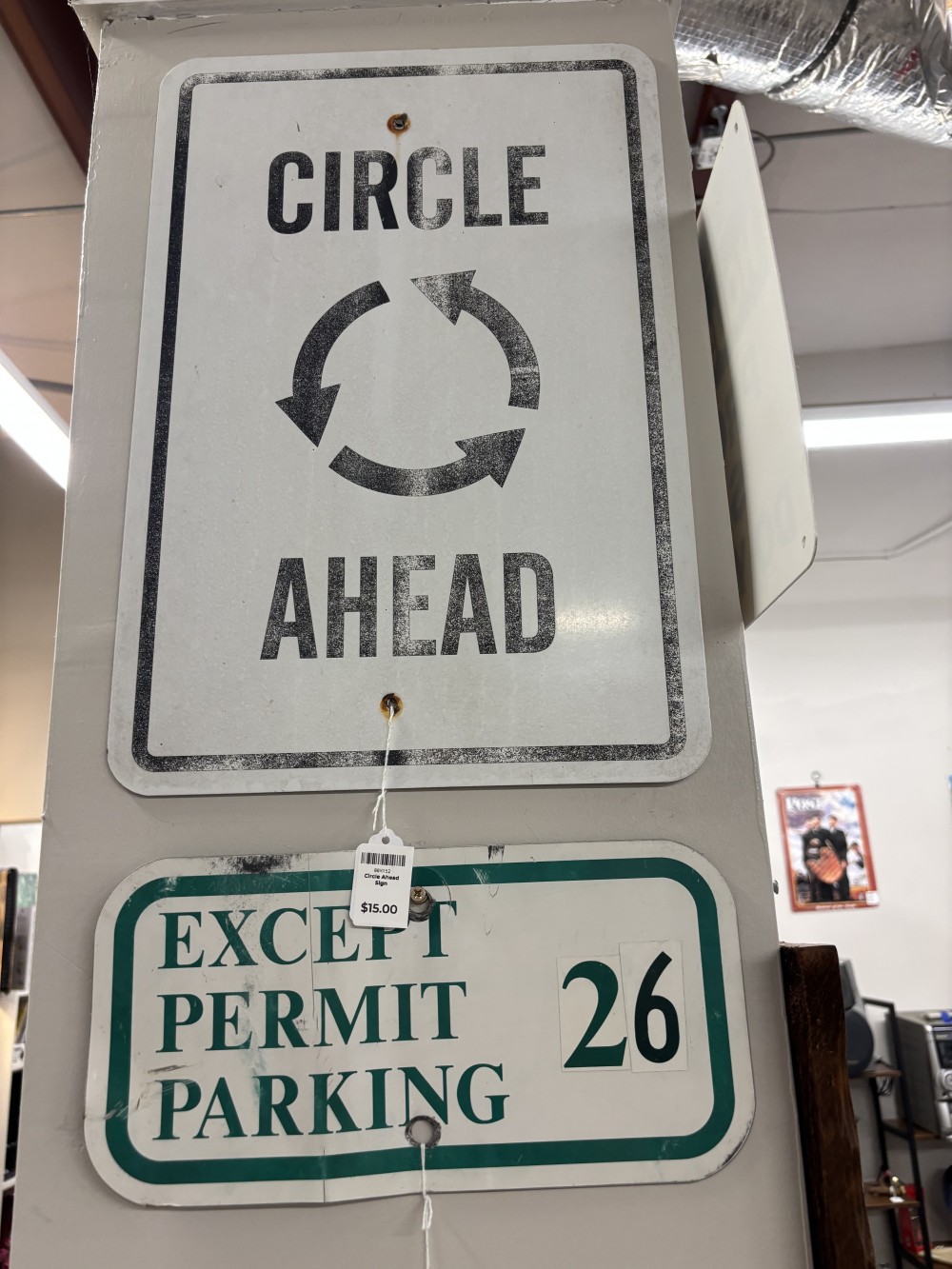 Circle Ahead Sign