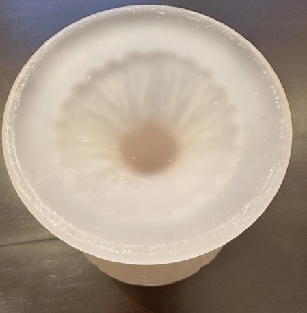 Vtg Indiana Glass Tiara Pink Frosted Goblet