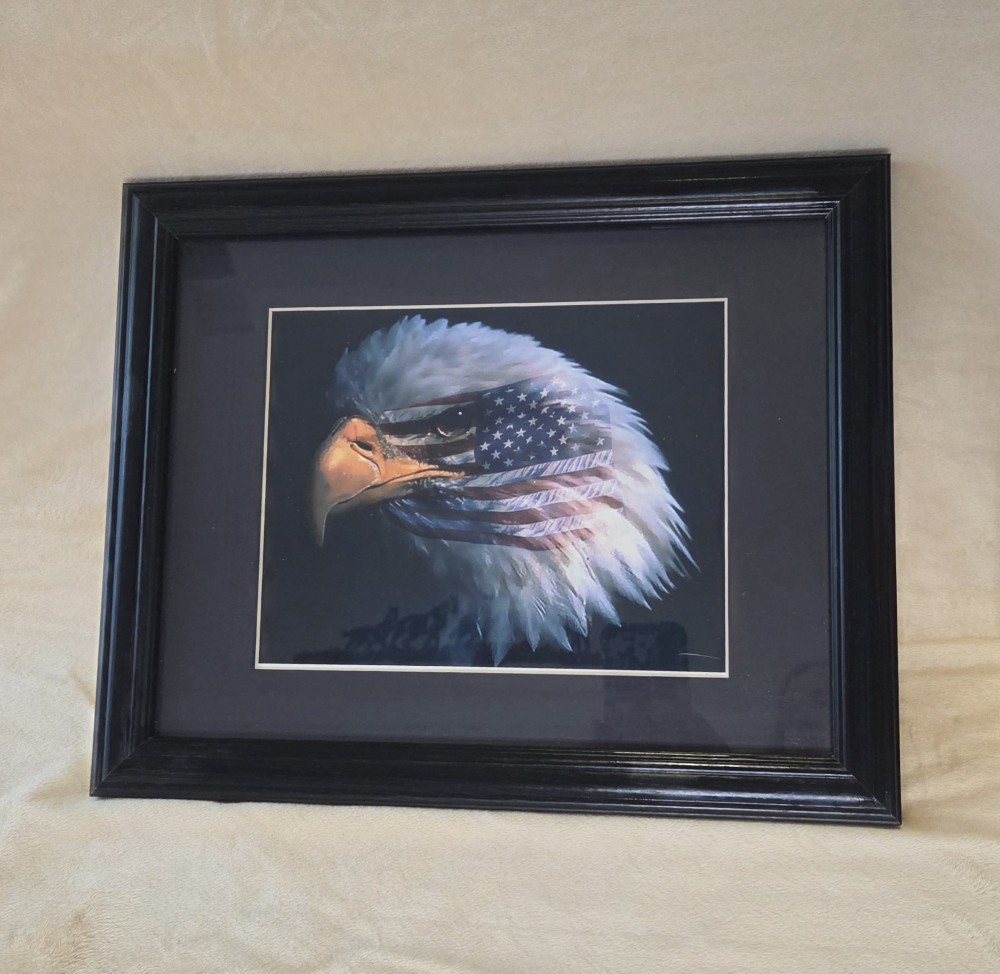 Bald Eagle w/ American Flag Painting