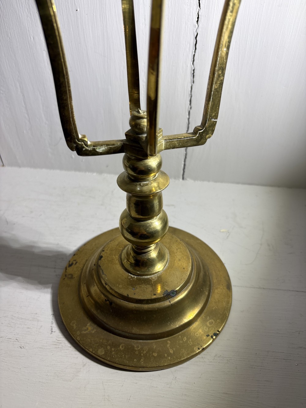 Brass Adjustable 4 Arm Candelabra ~14
