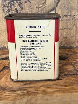 Kroger Rubbed Sage Spice Tin Grannycore Farm Kitchen