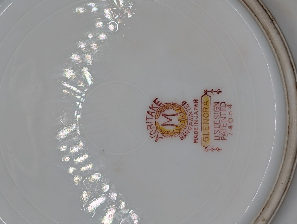 Vintage Noritake Glenora saucer+2 berry bowls as is