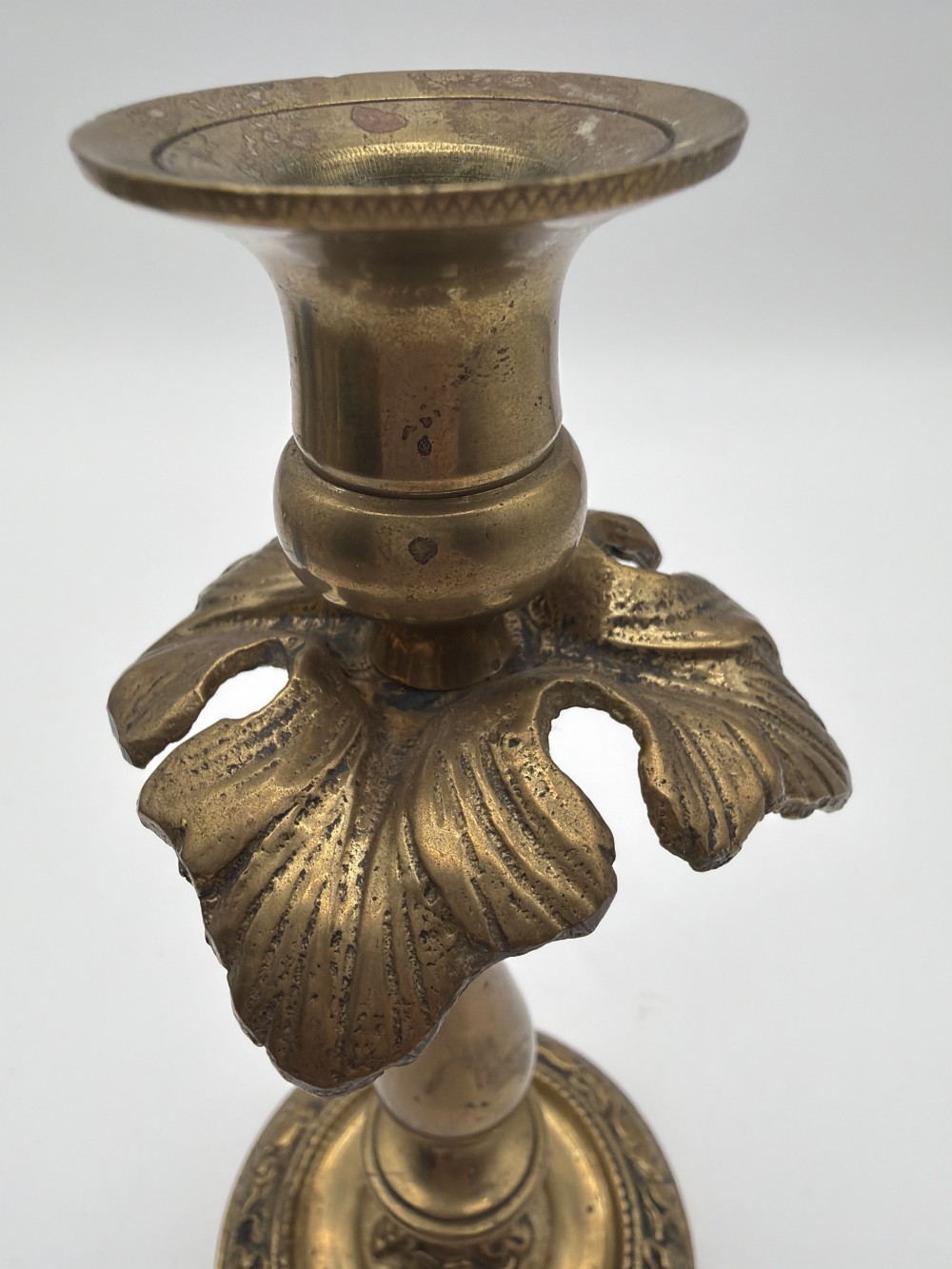 Vintage Heavy Brass Ornate Candlestick