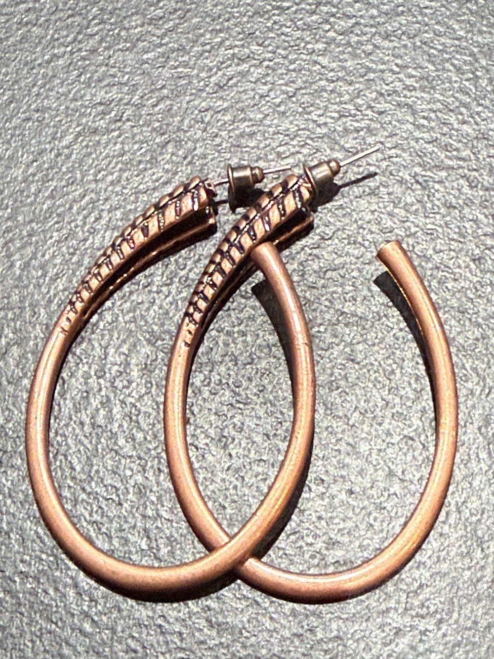 Earrings - Copper Oval Loops