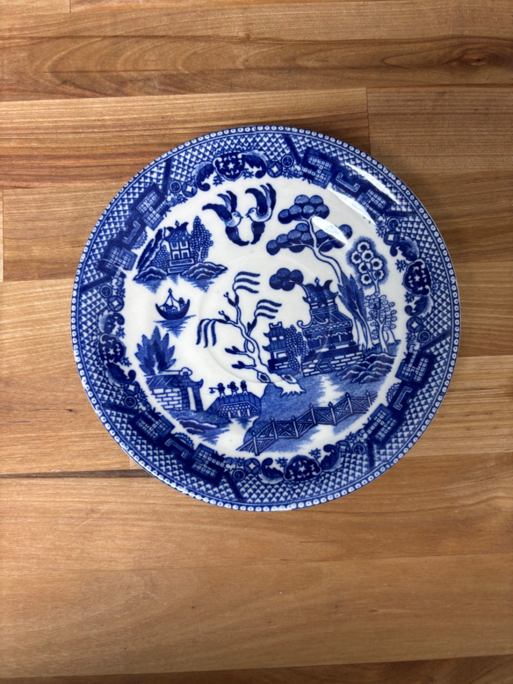 Blue Willow Fruit Dessert Bowls Set of 4 Japan 6 Inch Blue White Transferware
