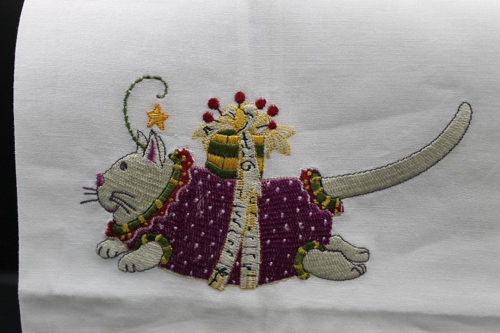 Pepe the Polka Dot Cat towel, Department 56/Patience Brewster