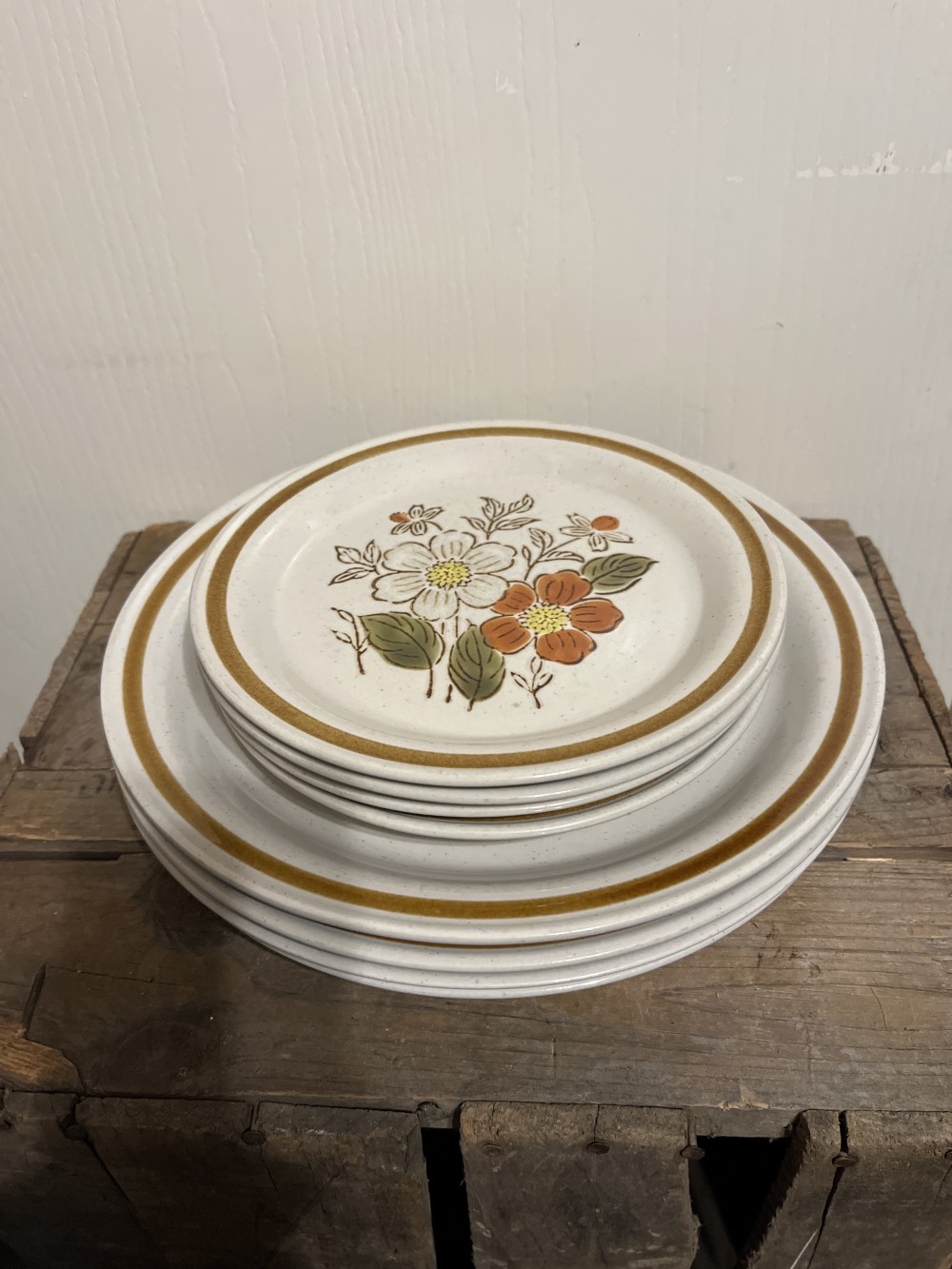 1970s Retro Stoneware dinner plate