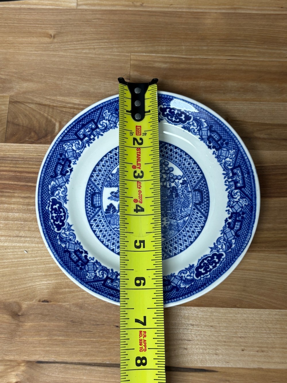 Blue Willow Bread and Butter Plates Set of 4 Blue White Transferware 6.5 Inch