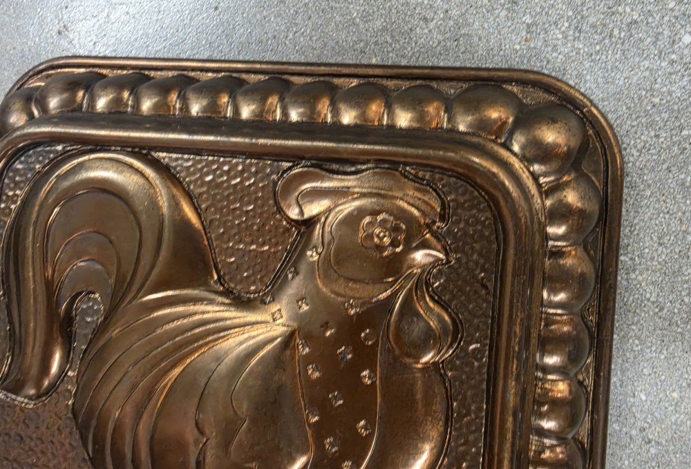 VTG 1982 Homco Resin Copper Look Rooster Mold
