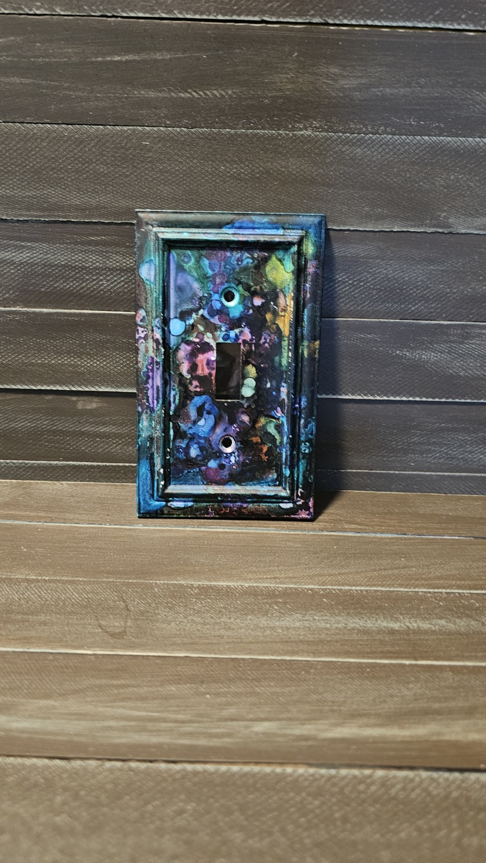 Metal handmade single switch cover (multi colored)