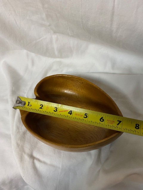 MCM Monkey Pod Leaf-Shaped Bowl