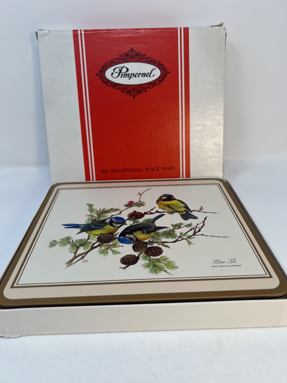 Set of Six Pimpernel Cork Board Bird Placemats