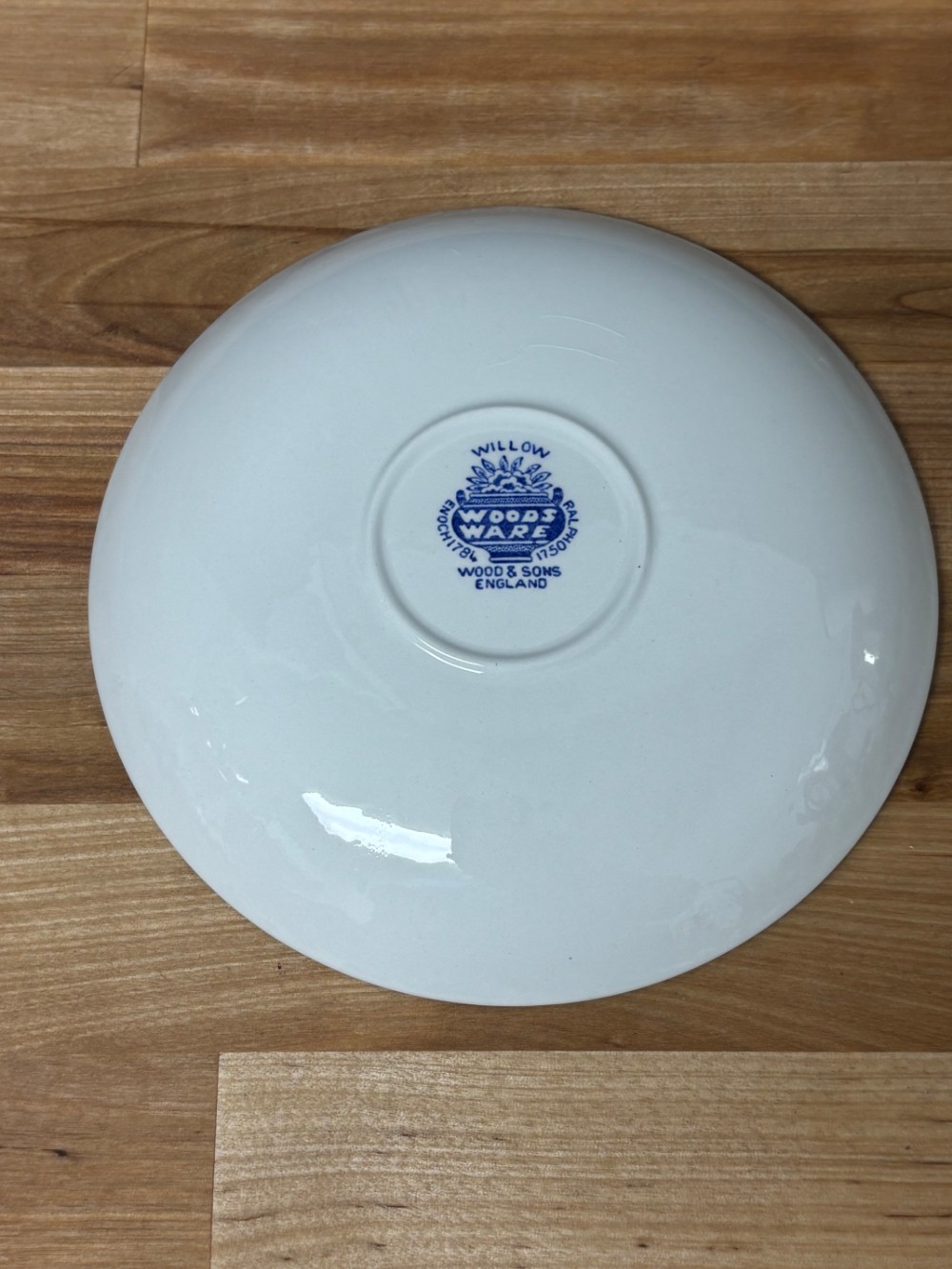 Blue Willow Dessert Bowls Set of 4 Wood and Sons Woods Ware England 6 Inch