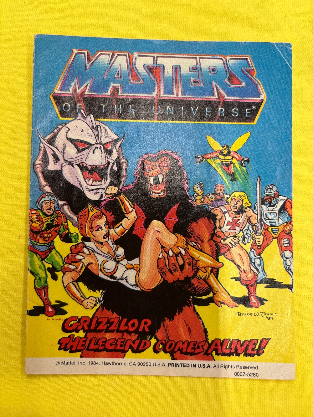 MOTU Mini Comic Grizzlor The Legend Comes Alive 1984