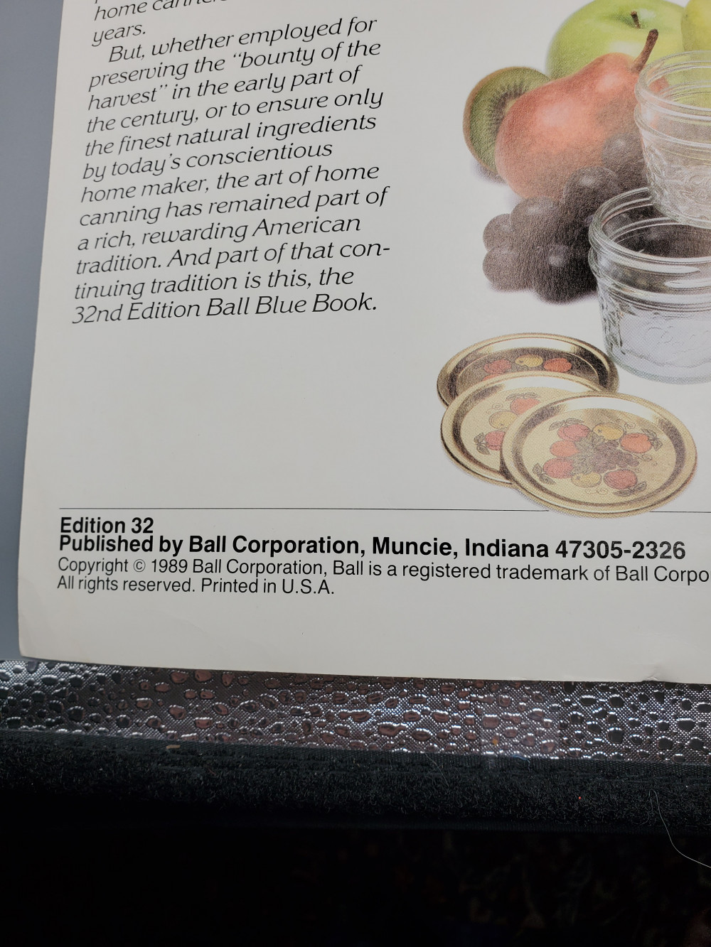 Ball Blue Book Guide to Home Canning and Freezing 1989